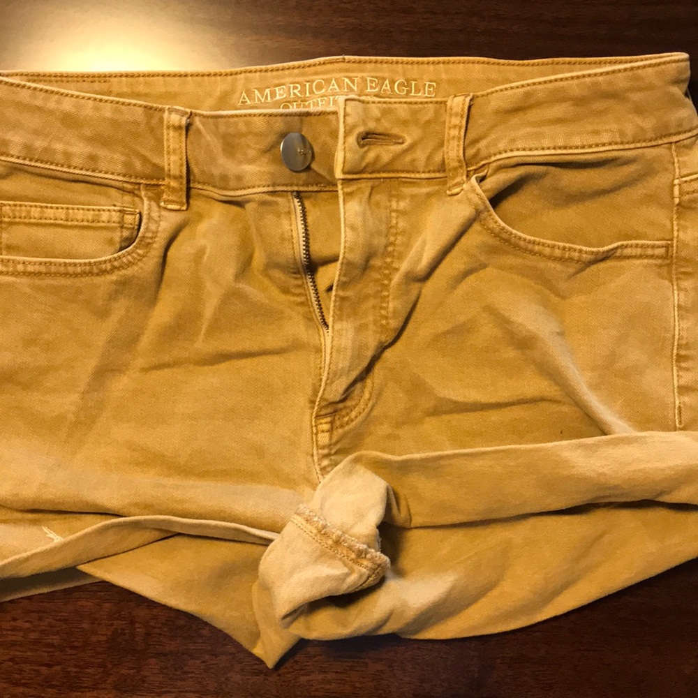 Tan shorts hi rise
